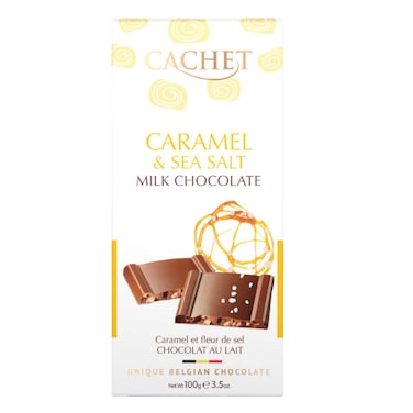 Cachet Caramel And Sea Salt Chocolate 100G