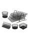 Generic 5-Piece Metal Mesh Desk Organizer Set -Black