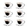 LIYING Double Wall Glass Teacup and Saucer Set -6 Pack &ndash; 75 ML Capacity &ndash;  Clear Classic Design for Both Tea and Coffee&ndash; Premium, Healthful Borosilicate Glass &ndash; Durable and Heat Resistant for Dishwash
