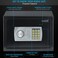 Rubik Safe Box with Key and Pin Code Keypad A4 Documents Size Security Safety Locker (Size 35x25x25cm) Black