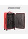 طقم حقائب سفر بعجلات وجوانب مرنة -4 قطع أحمر