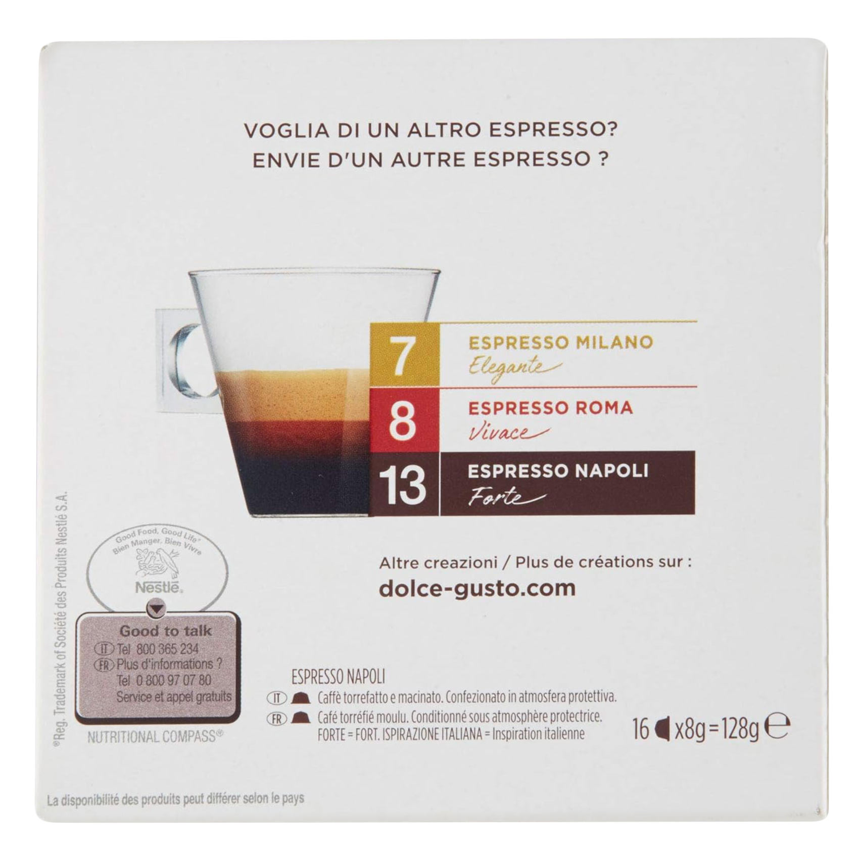 Nescafe Coffee Capsules Dolce Gusto Espresso Napoli 128 Gram product thumbnail 4