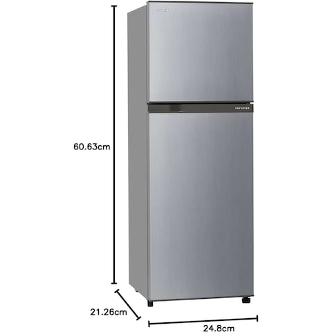 Toshiba Top Mount Refrigerator 231 Liters Net Capacity, GRA33US-SK Silver