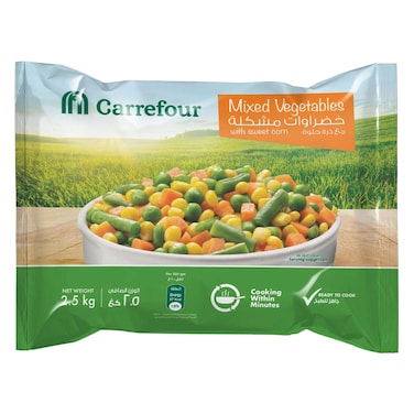 Carrefour Mixed Vegetables with Sweet Corn 2.5kg