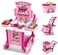 Easy Future Little Chef Kitchen Set Imports Deluxe Beauty Kitchen Appliance Cooking Play Set 3 In 1 Kitchen Play Set Pretend Play Luggage Kitchen Kit For Kids With Suitcase Trolley No008927