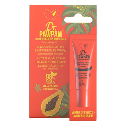 Dr. Pawpaw Multipurpose Soothing Balm Tinted Outrageous Orange 10ml