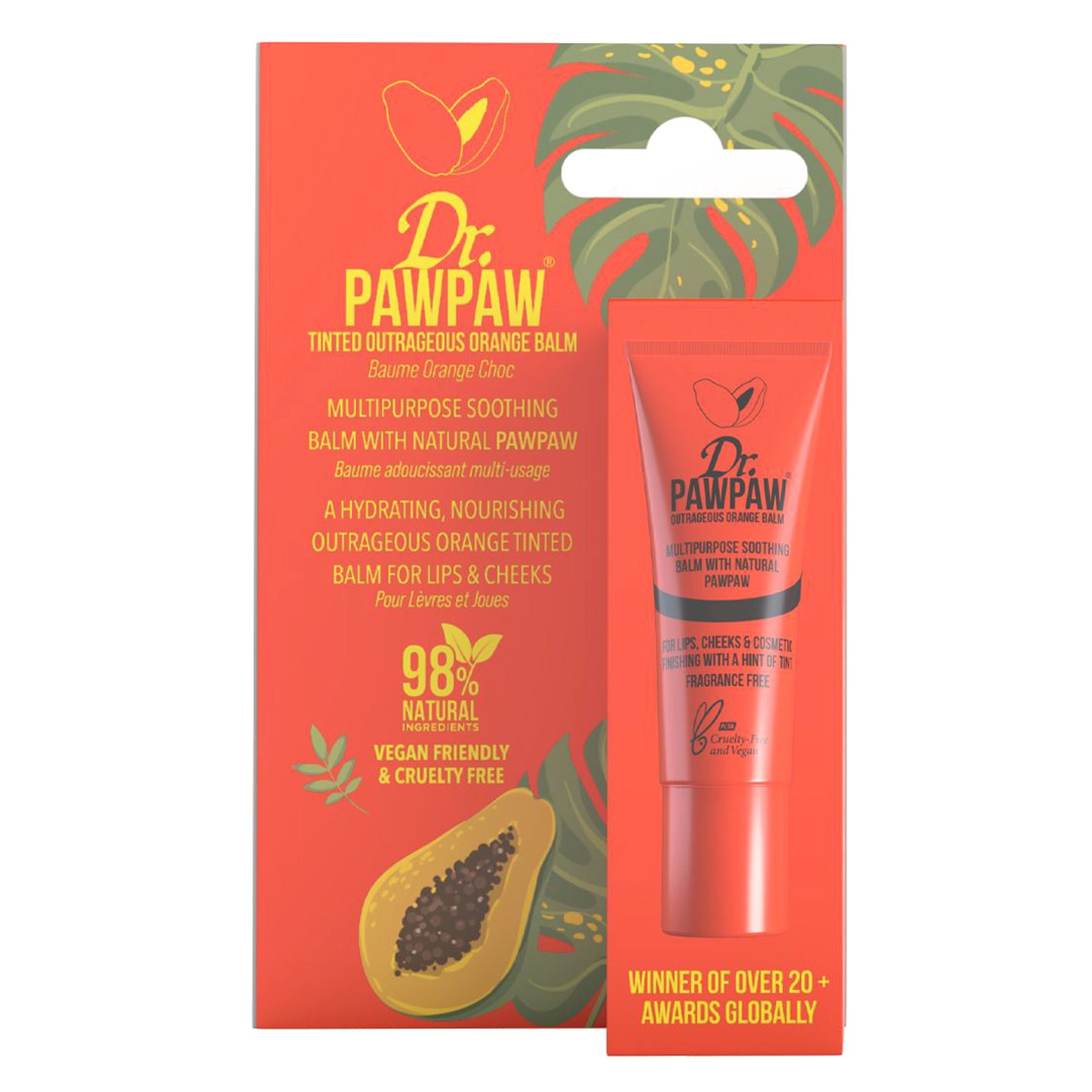 Dr. Pawpaw Multipurpose Soothing Balm Tinted Outrageous Orange 10ml