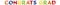 Creative Converting Congrats Grad Party Banner with Twine- 6-Inch x 96-Inch Size- Multicolor