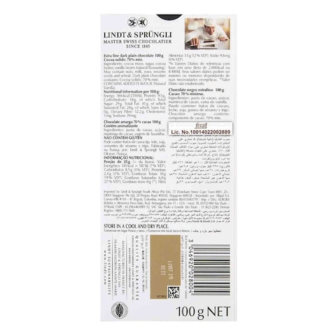 Lindt Excellence 70% Cocoa Dark Chocolate 100g
