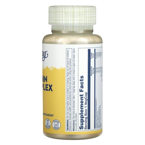 SOLARAY VIT B COMPLEX CAP100MG 50&#39;S