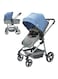 Moon Pro 2 In 1 Stroller &ndash; Lightweight Aluminium Frame With Reversible Seat Design For Rear And Forward Facing, Compact Fold, Adjustable Canopy And More Gray And Blue Melange