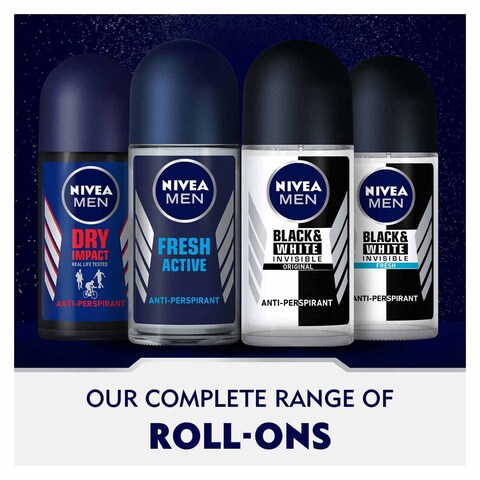 Nivea Men Antiperspirant Roll on for Men - Fresh Active Scent - 50ml