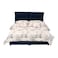 In House Le&oacute;n Velvet Bed Frame - Queen - 200x150 cm - Dark Blue