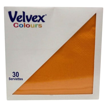 VELVEX PAPAYA ORANGE SERVIETTE 38CM