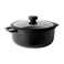 Meyer Pre-Seasoned Cast Iron Dutch Oven, Biryani Pot, Cast Iron Casserole With Heavy Bottom, Cooking Pot With Lid, Stew Pot, 24cm/4.6 Litre, Black - MY48241