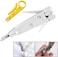 Professional Punch Down Tool,  RJ45 RJ11 Cat5e Cat6 Network Telecom Phone Cable Socket Impact Terminal Insertion Tools with Cable Cutter Stripper