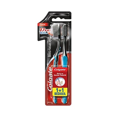 Colgate Slim Soft Charcoal Micro Fine Tooth Brush 1+1 Piece Free