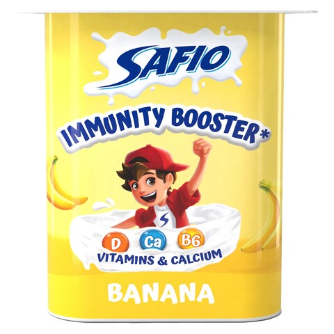 Safio Immunity Booster Banana Flavoured Yoghurt 110g Pack of 4