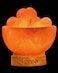 Geohoney Himalayan Salt Fire Bowl Lamp With Heart Crystals