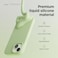elago Liquid Silicone for iPhone 15 Plus case cover Full Body Protection, Shockproof, Slim, Anti-Scratch Soft Microfiber Lining - Pastel Green