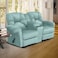 American Polo Velvet Double Cinematic Recliner Chair With Cups Holder - Light Turquoise - American Polo