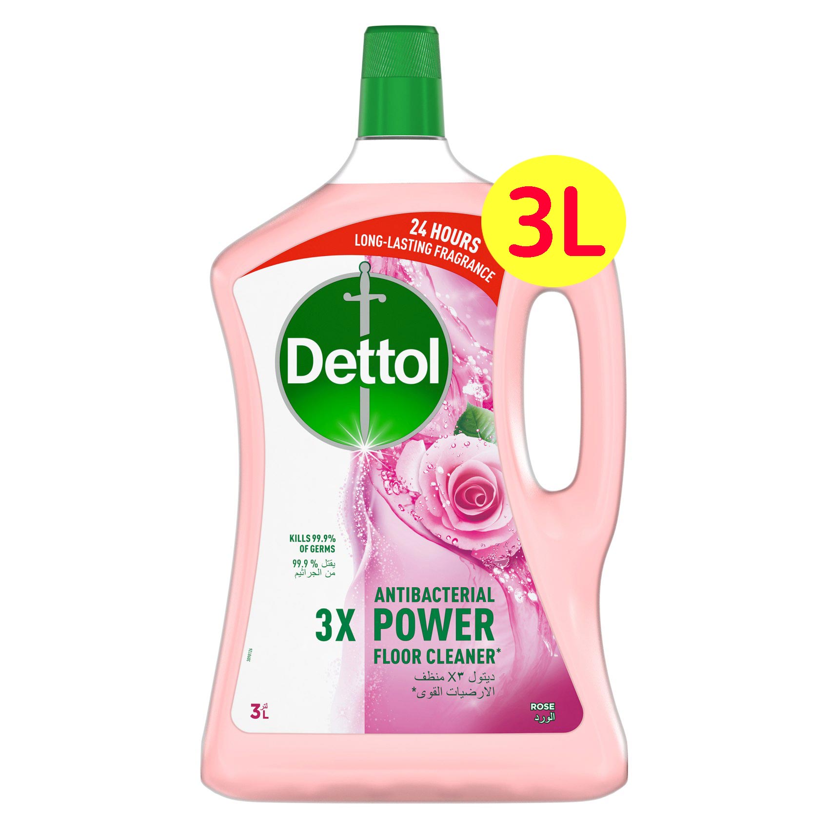 Dettol 3x Power Antibacterial Floor Cleaner Rose 3L