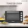 KROME Electric Oven - 60Litre, 2000W, 100℃~250℃ TEMP Setting, Rotisserie, Toasting, Baking, Grilling &amp; Broiling, Convection Fan, 60Min timer with automatic Shut-off Black- KR-OTG60OM, 1 Year Warranty