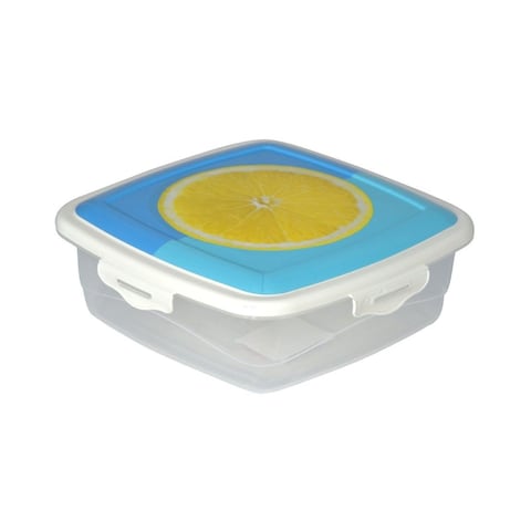 Hega Square Fruit and Vegetable Container - 1 Liter - Blue
