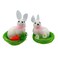 Party Magic Easter Bunny Decoration 2-Piece Set- 9 cm Size