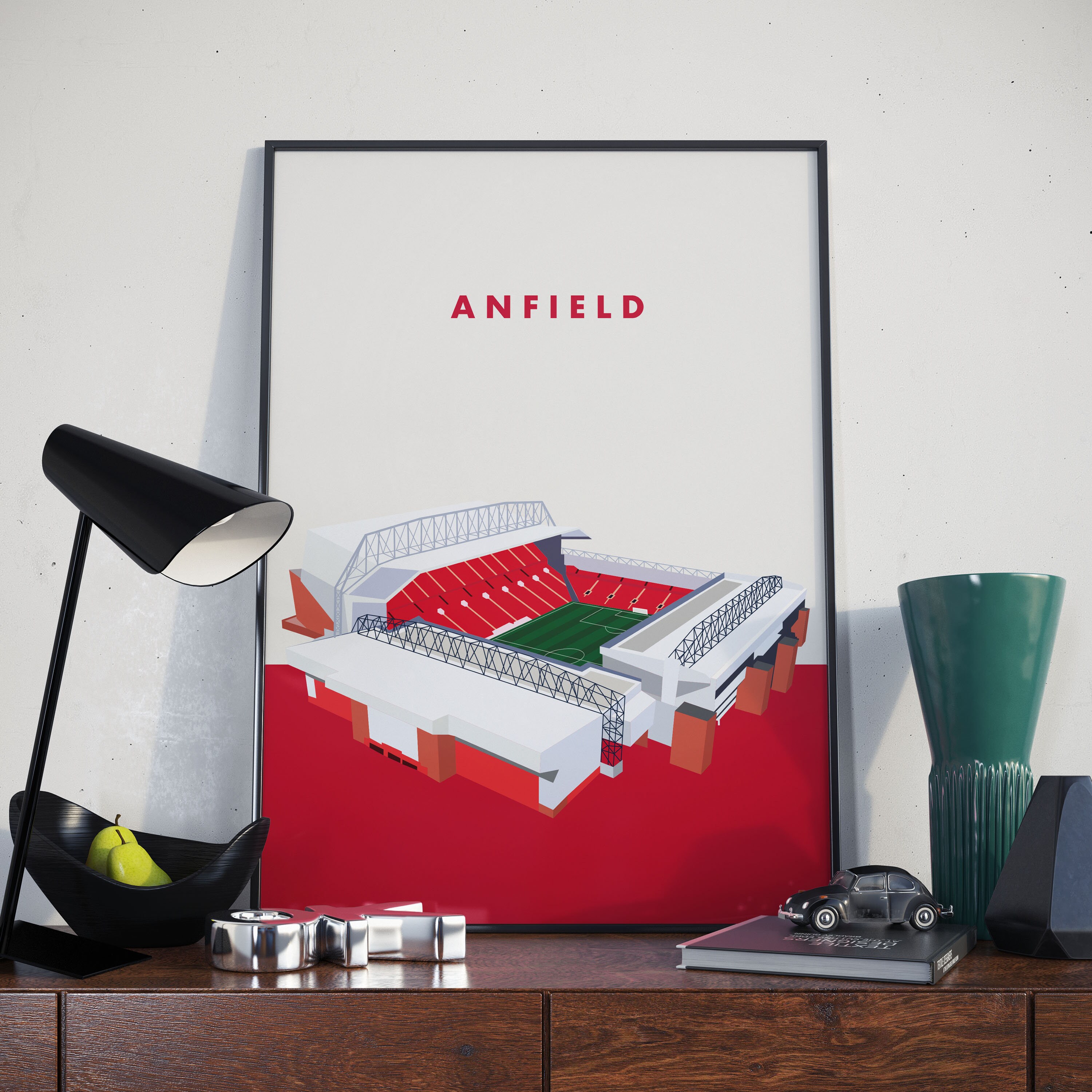 Buy Boomah Accessories Anfield Stadium Liverpool Fc Poster With Frame ...