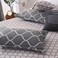 GOLDEN HOME  6-Piece Queen Size Duvet Cover Set, 1 Duvet Cover + 1 Fitted Sheet + 4 Pillow Cases, Microfibre, Muesli