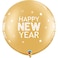 Qualatex New Year Round Sparkle and Dots Latex Balloons 2 Pieces- 30-Inch Size- Gold