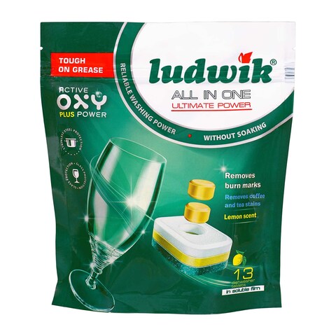 Ludwik Dishwasher Tablets - Lemon Scent - 13 Tablets