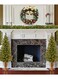 Large Christmas Wreath for Door or Wall, Garland Christmas Home Decoration (Golden Ribbon 50 cm)