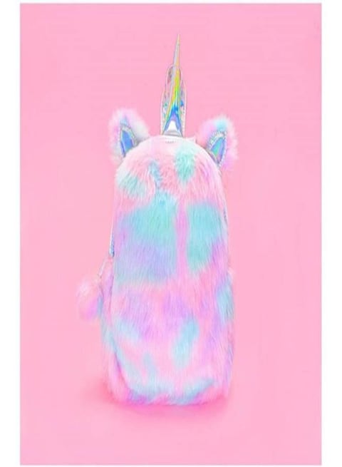 Generic Plush Unicorn Backpack Pink/Blue