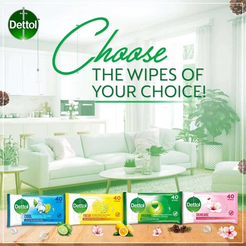 Dettol 2in1 Antibacterial Skin &amp; Surface Wipes, 120s Super Saver Pack