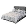 In House Lamar Velvet Bed Frame - King - 200x200 cm - Gray