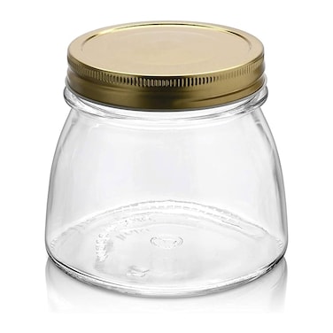 بورجونوفو برطمان زجاج بغطاء - 500 مللي - شفاف