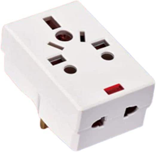 Buy 03 Way Adapter with Square-Pin, Universal Socket with Light And 13A ...