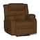 In House Velvet Rocking &amp; Rotating Recliner Chair - Brown - NZ30
