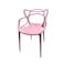 Jilphar Classical Fiber Plastic Molded Dining Chair JP1325B Pink