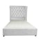 In House Lychee Velvet Bed Frame - Single - 200x100 cm - White