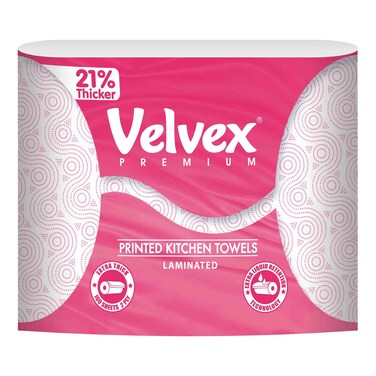Velvex Premium Kitchen Towe Pink24S