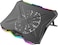 Vertux Glare Quiet Cooling Laptop Stand With Rainbow LED Lights - Black