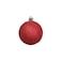 Christmas Magic Shiny Matt Glitter Balls for Decoration and Party 6-Pieces- 10 cm Size- Red