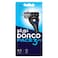 Dorco Pace 3 Diamond Hard Coating Razor and 2 Cartridges for Men