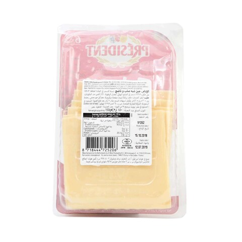 President Edam Semi Hard Ripened Cheese 150g