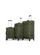 Giordano Trolley Bags 3 Pcs Set Softside Spinners, Green