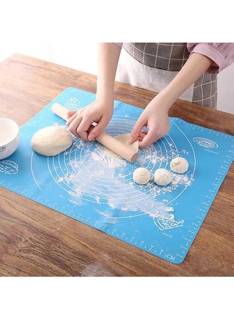 Kitchen Baking Tool Pastry Roll Mat Blue/White 38x28cm