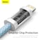 Baseus iPhone Charger Cord,6.6ft Nylon Braided USB C To Lighting Cable, 20W PD Type C To iPhone Fast Charging Data Cable Compatible With iPhone14/13/12/11 Pro Max/XS MAX/XR/XS/X/8/7 Plus iPad Blue